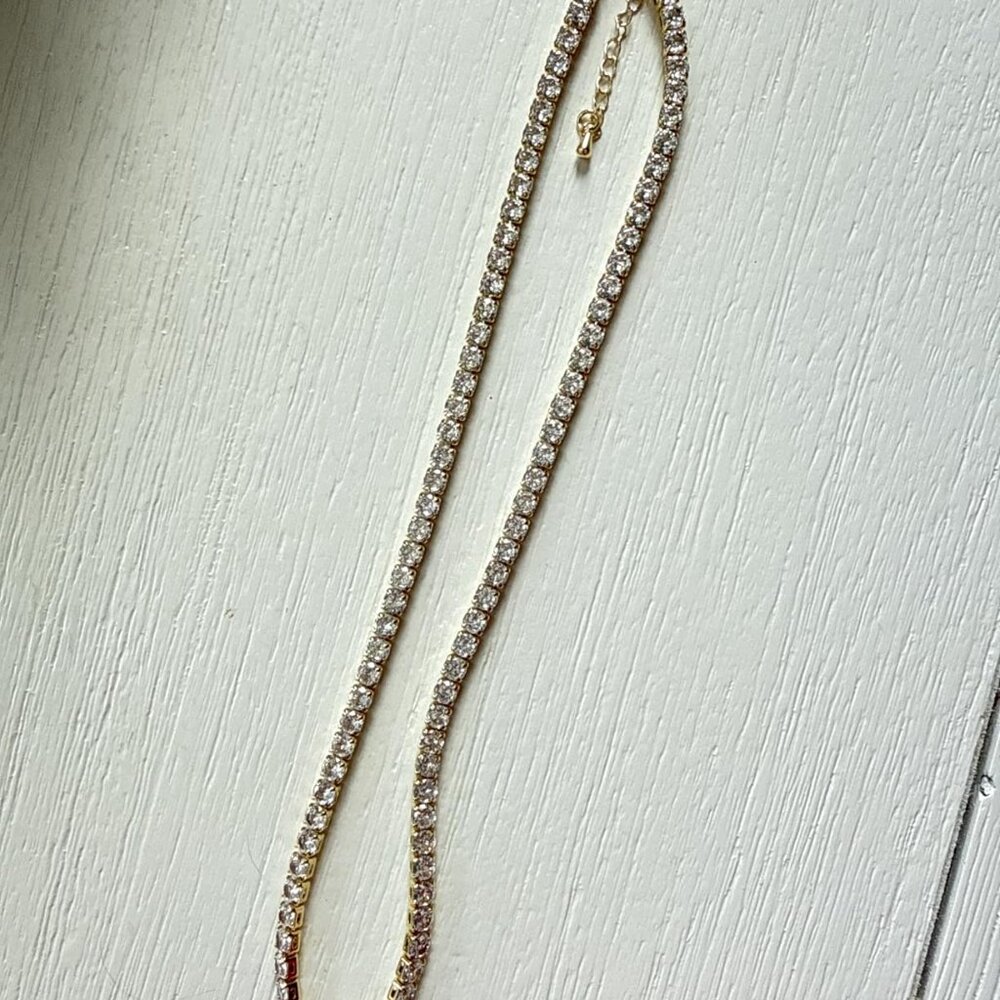 Neiman Marcus 14K Gold Plated CZ Reverie Necklace - Picture 4 of 4